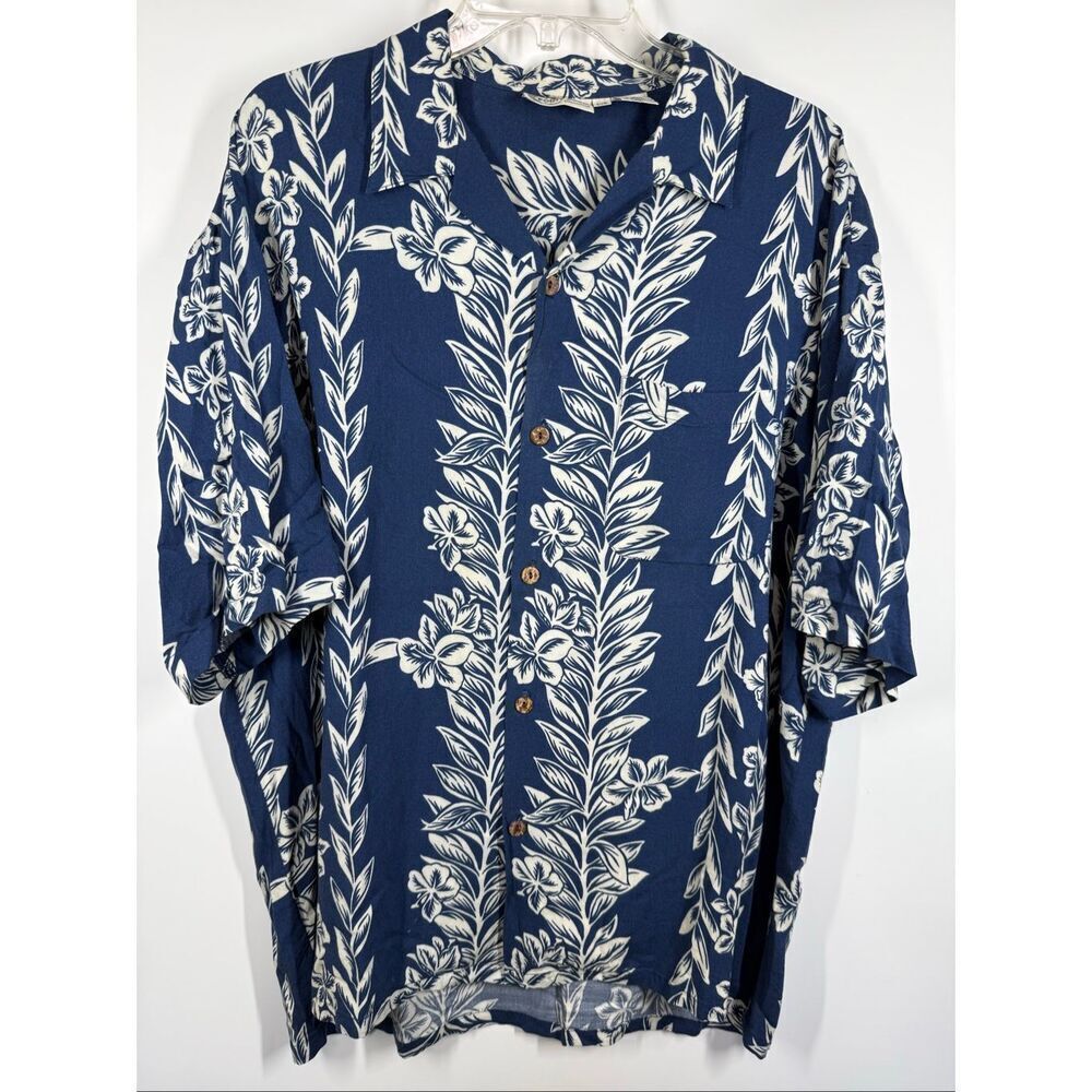 Point Zero island Paradise 100% rayon short sleeve Men’s button front style shir